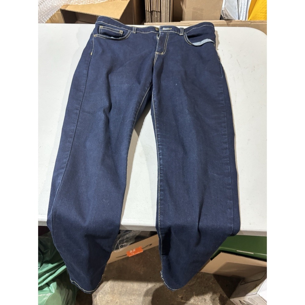 MICHAEL KORS IZZY SKINNY MID RISE DARK RINSE SIZE 12